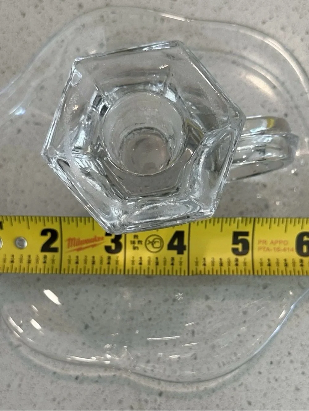 Clear Glass Floral Edge Candle Holders - Set of 2